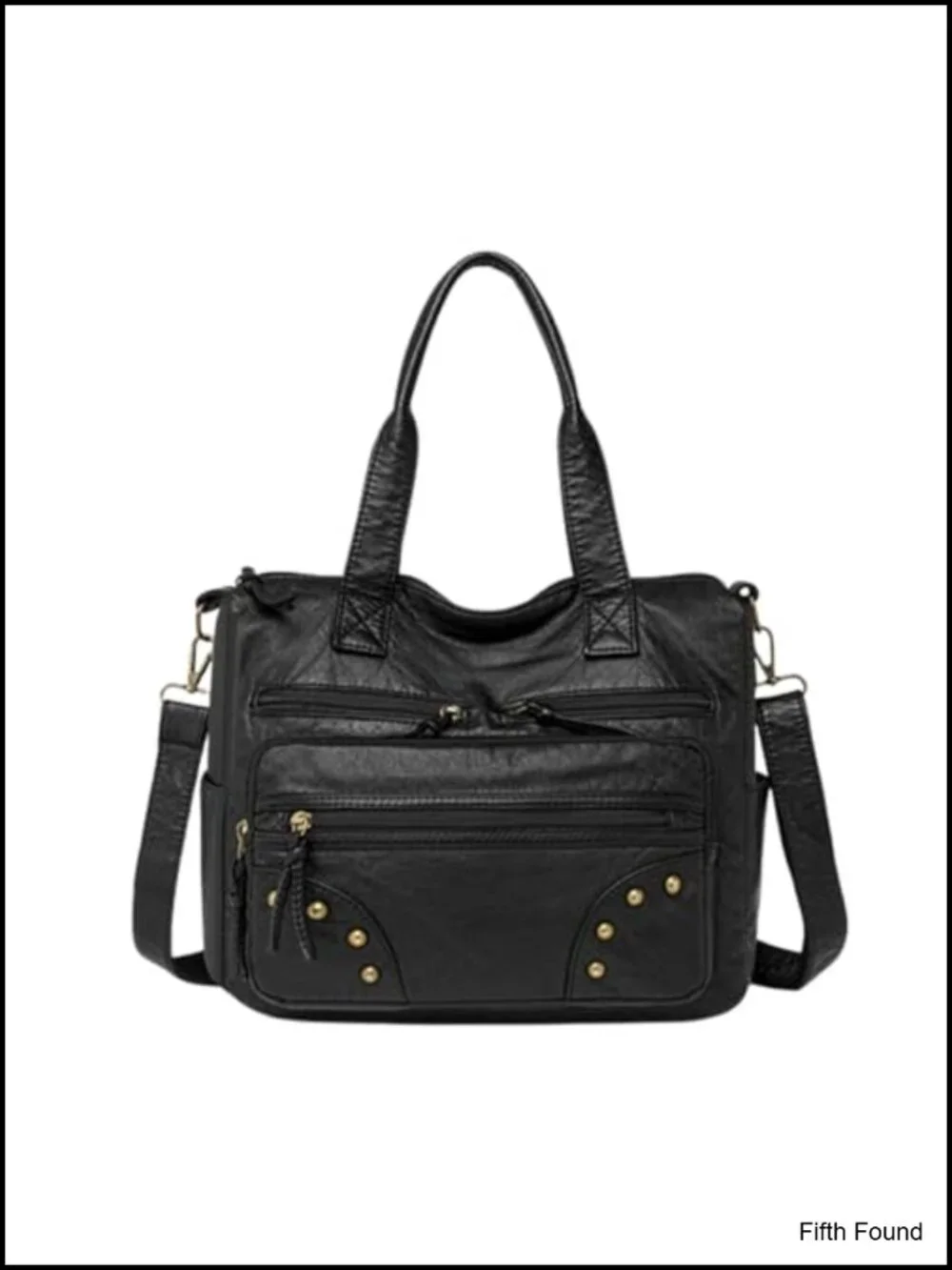 PU Leather Hobo Handbag Top Handle Satchel Multi-Pocket Purse